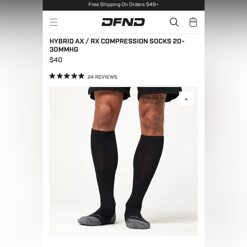 Black Hybrid Socks